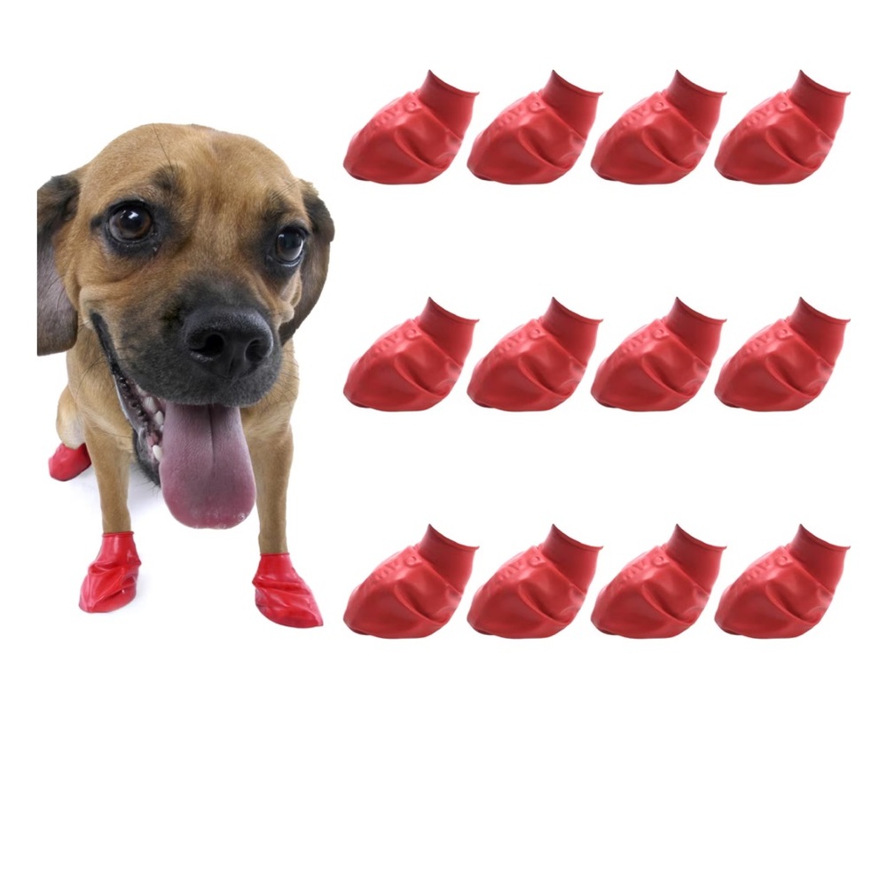 PAWZ Vibrant Red Dog Boots NWT set of 12 size small